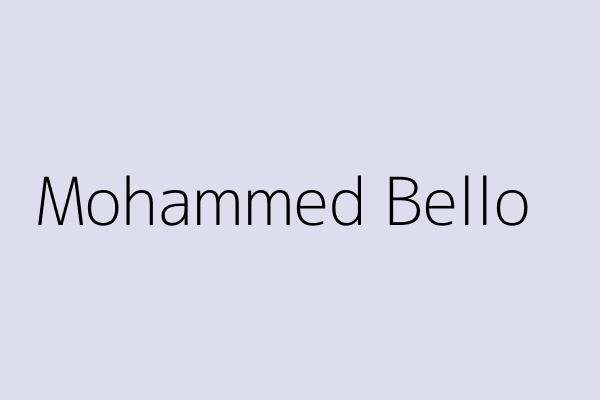 Mohammed Bello